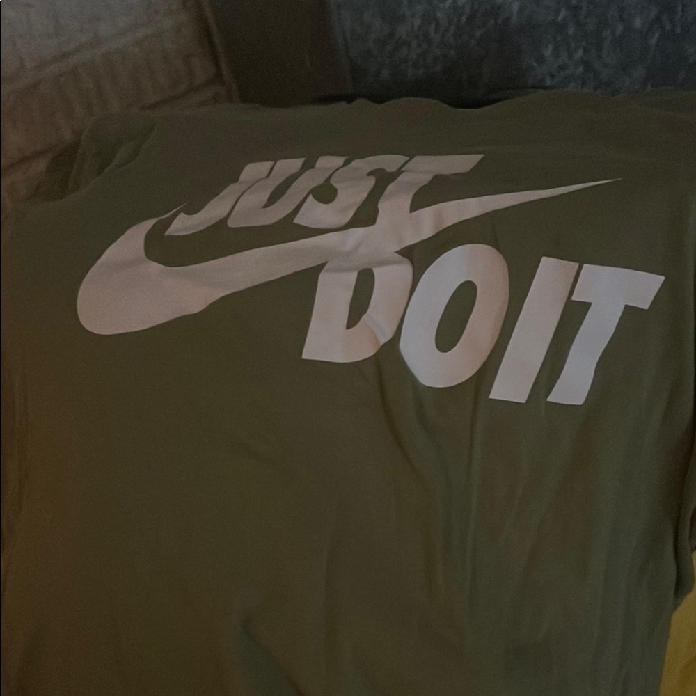 Nike Green T-Shirt with White Slogan